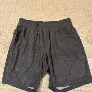 Gray lululemon Athletic Shorts with Elastic Waistband and Moisture-Wicking